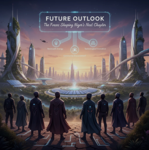 Aerial view of Niger landscape symbolizing growth and development